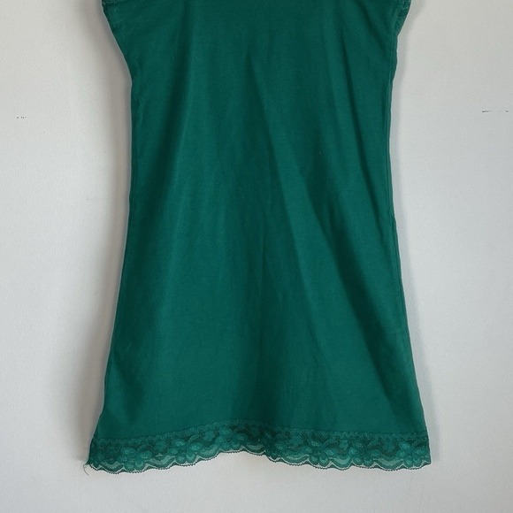 Womens Y2K Lace Trim Cami Tank Top Size M Longline Coquette - Picture 8 of 9